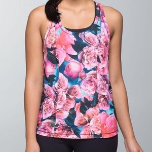 Lululemon Lightened Up Singlet Secret Garden Sz 6